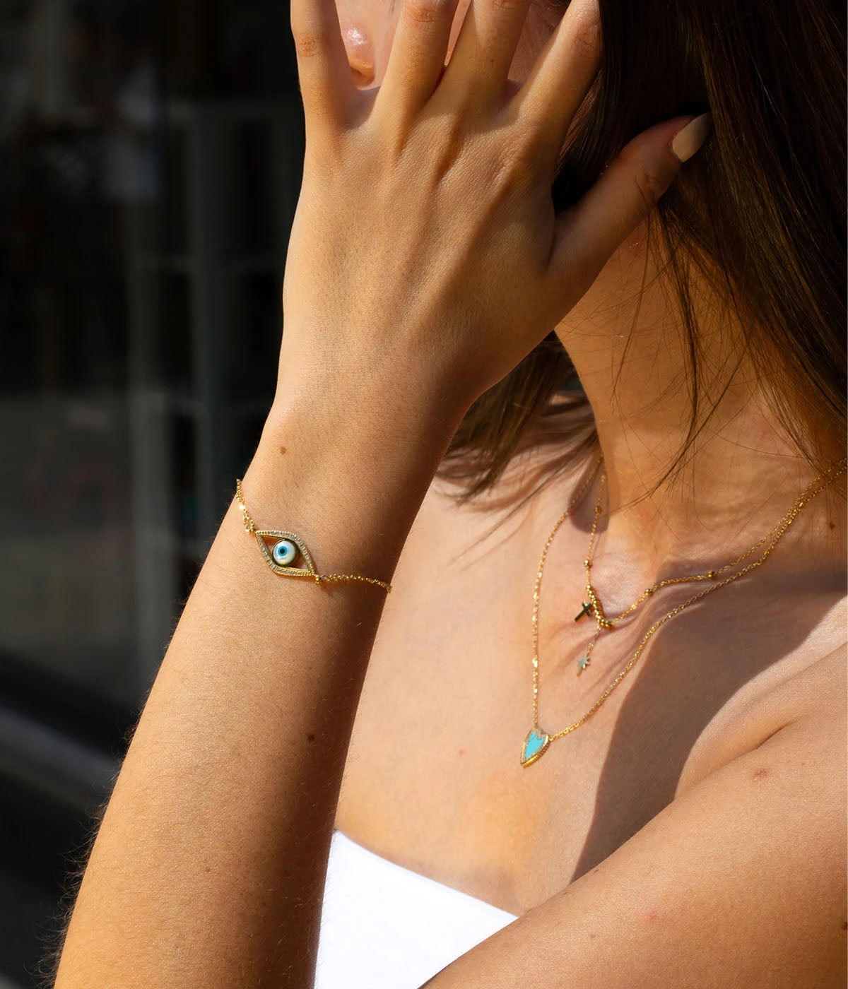 Bracelet Occhio (Acier Doré) 4 Bracelet Occhio (Acier Doré) – Image 2