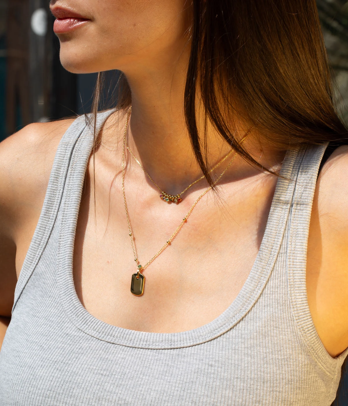 Collier Manis (Acier Doré) 4 Collier Manis (Acier Doré) – Image 2