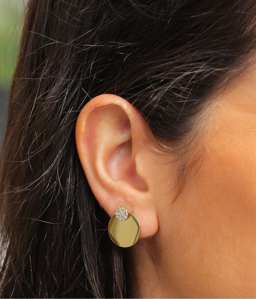 Boucles D'oreilles Carita (Acier Doré) 5 Boucles D'oreilles Carita (Acier Doré) – Image 3