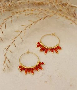 Boucles D'oreilles Incas (Acier Doré) -Zagbijoux Boutique BO Incas
