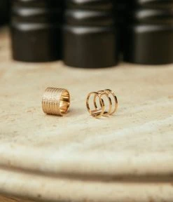 Bague Rockefeller (Acier Doré) -Zagbijoux Boutique Bague Rockefeller