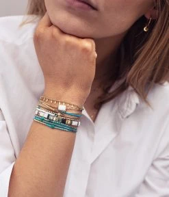 Bracelet Cube (Acier Doré) 5 Bracelet Cube (Acier Doré) -Zagbijoux Boutique Bracelet Litore Bracelet Cube Bracelet Miyuki