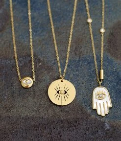 Sautoir Hand (Acier Doré) -Zagbijoux Boutique Collier Isis et sautoir Hand