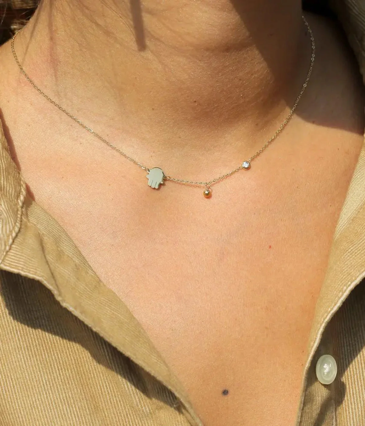 Collier Khamsa (Acier) 4 Collier Khamsa (Acier) – Image 2