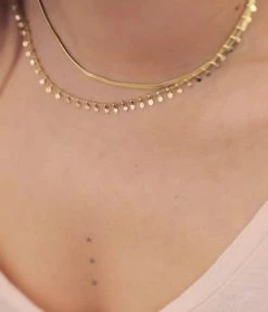 Collier Mykonos (Acier Doré) -Zagbijoux Boutique Collier Mykonos c3dc0dfb 7709 49e9 892d 598c7d480572