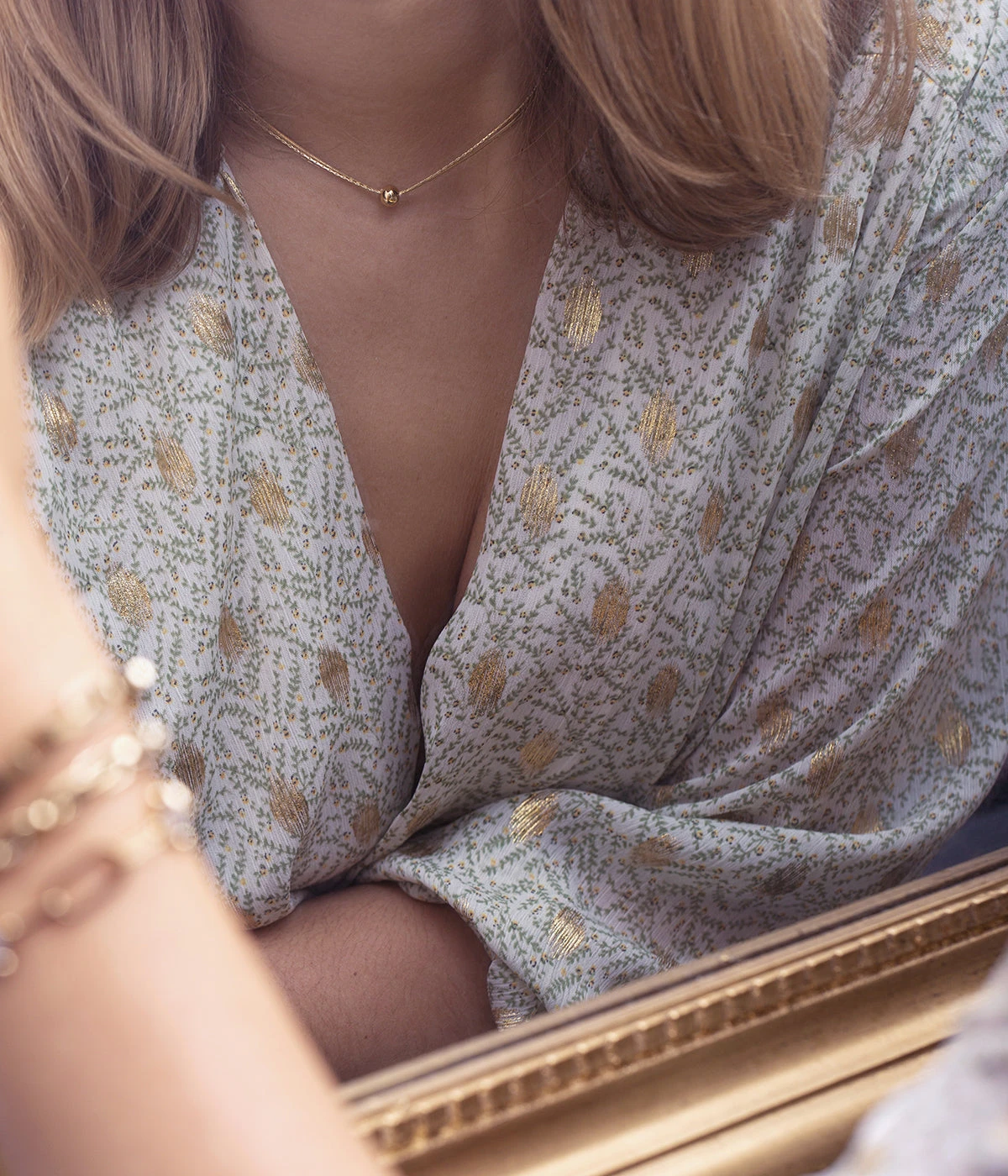 Collier Pepita (Acier Doré) 4 Collier Pepita (Acier Doré) – Image 2