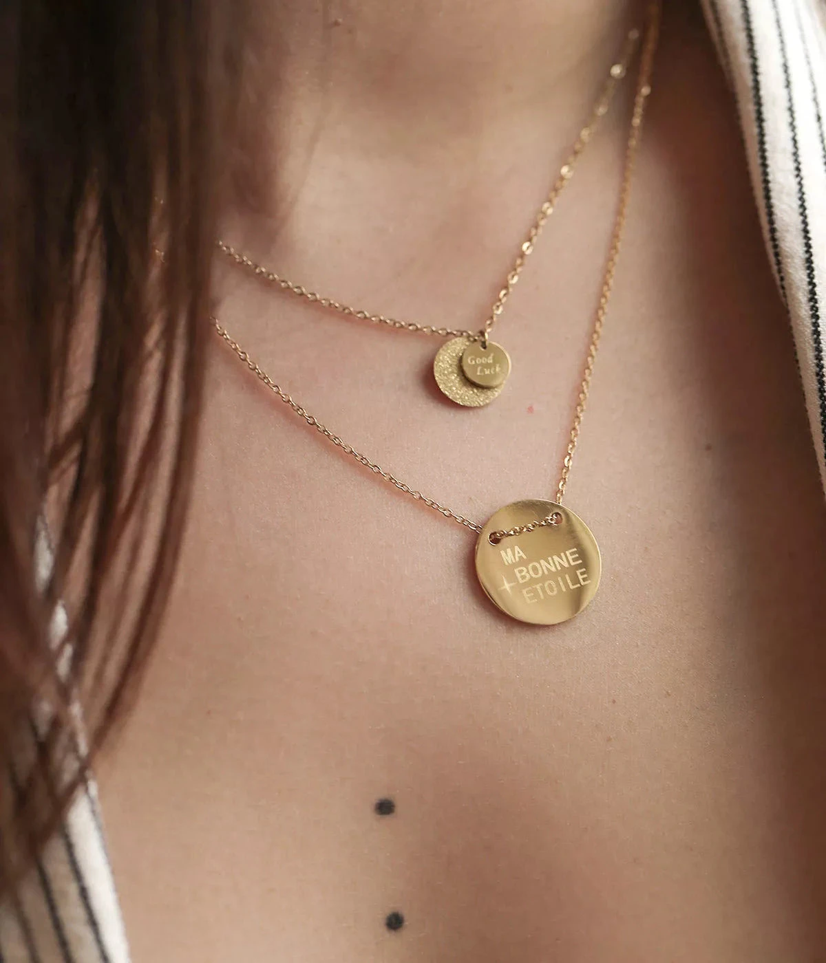 Collier Ma Bonne étoile (Acier Doré) 4 Collier Ma Bonne étoile (Acier Doré) – Image 2
