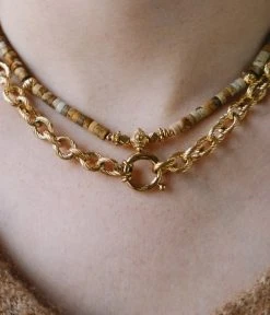 Collier Sierra (Acier Doré) -Zagbijoux Boutique Collier Sierra Collier Hecate