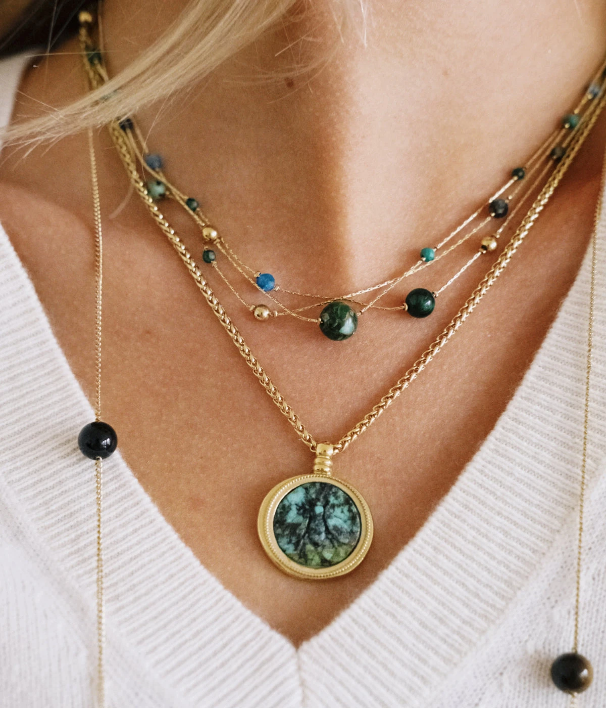 Collier Alessi (Acier Doré) 5 Collier Alessi (Acier Doré) – Image 3