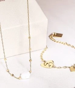 Collier Velasquez (Acier Doré) -Zagbijoux Boutique Collier Velasquez Bracelet Coeur