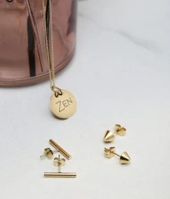 Collier Zen (Acier Doré) -Zagbijoux Boutique Collier Zen BO Mini Starck BO Cone 1 25297820 56f2 4f93 b6e9 97de3d6c40a9