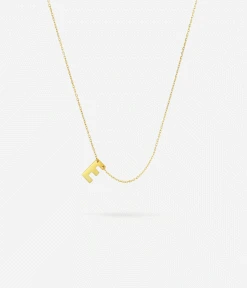 Collier Lettre Personnalisable (Acier Doré) -Zagbijoux Boutique EMMA GIF
