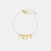 Bracelet Lettre Personnalisable (Acier Doré) -Zagbijoux Boutique IRIS BRA WEB
