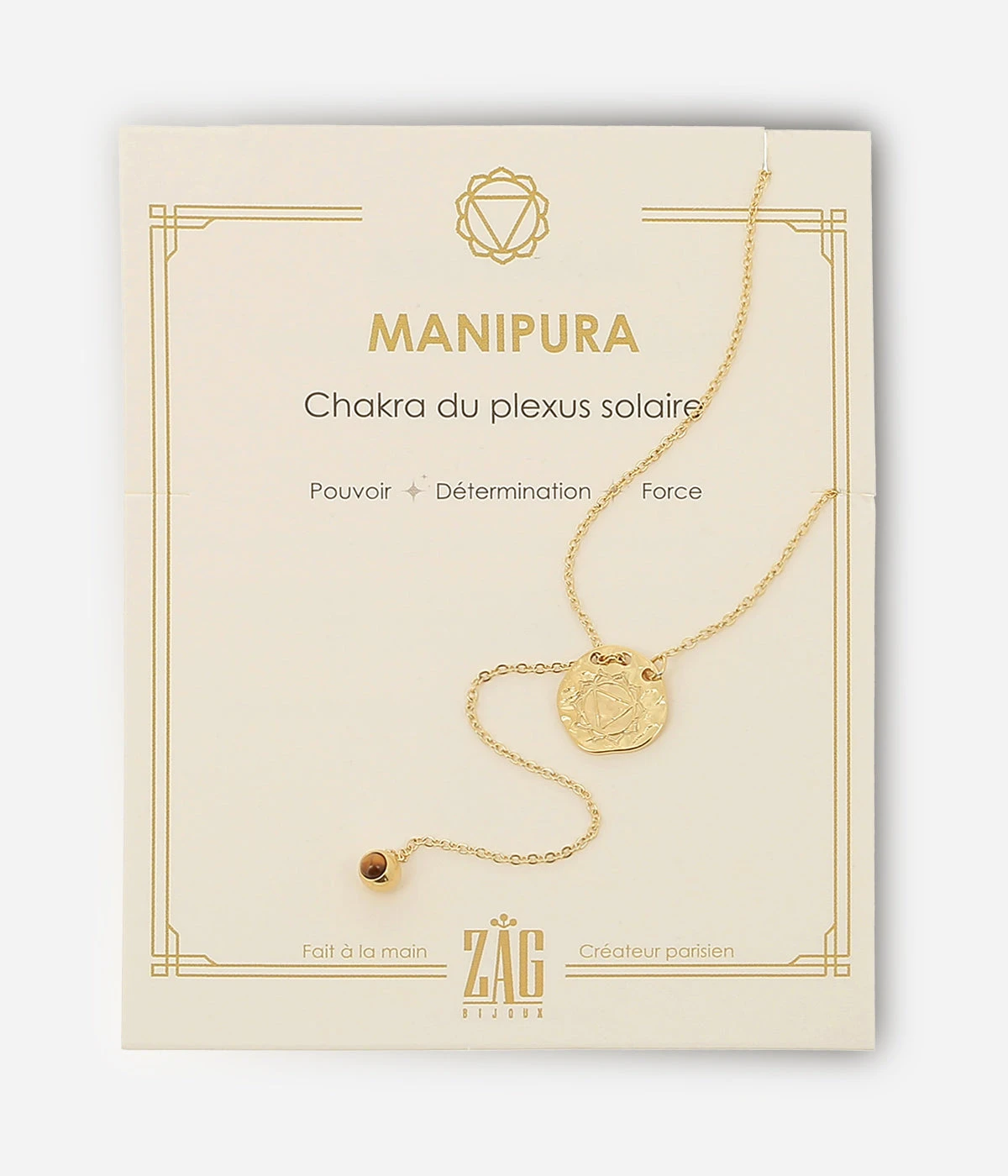 Collier Manipura (Acier Doré) 4 Collier Manipura (Acier Doré) – Image 2
