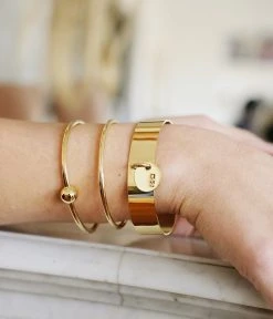 Bracelet Jonc Chenille (Acier Doré) -Zagbijoux Boutique SBJ13488 01UNI P3