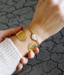 Jonc Egérie (Acier Doré) -Zagbijoux Boutique SBJ19934 01UNI P1