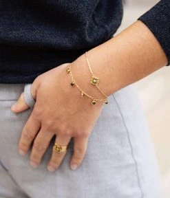 Bracelet Pâquerette (Acier Doré) -Zagbijoux Boutique SBS18116 01WHT P1