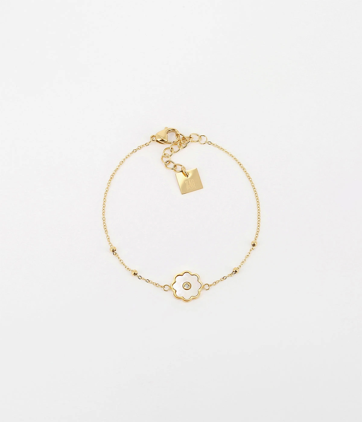 Bracelet Fleur (Acier Doré) 3 Bracelet Fleur (Acier Doré)