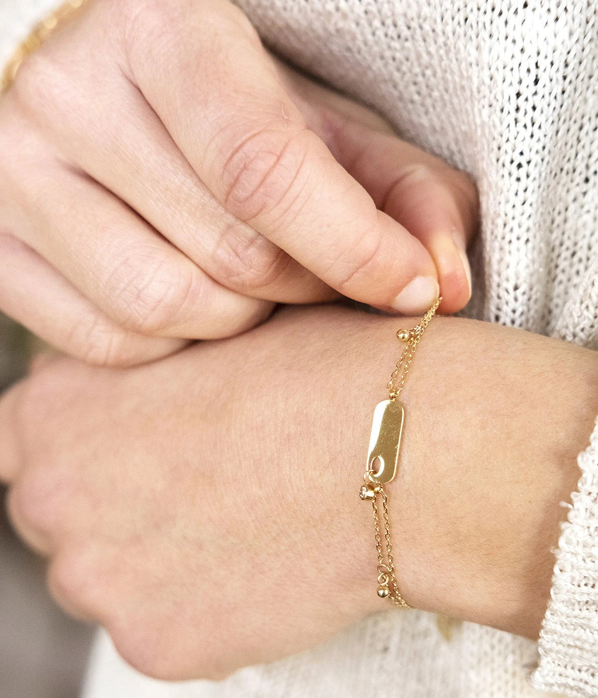 Bracelet Nour (Acier Doré) 4 Bracelet Nour (Acier Doré) – Image 2