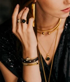 Bracelet La Natura (Acier Doré) -Zagbijoux Boutique SBX16117 01BLK P