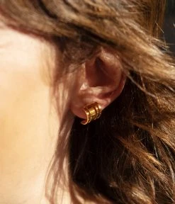 Boucles D'oreilles Mini Mandosa (Acier Doré) -Zagbijoux Boutique SEC18382 01UNI P