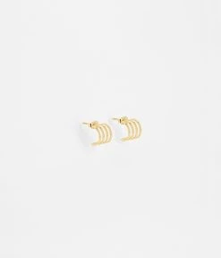 Boucles D'oreilles Strike (Acier Doré)