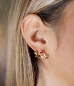 Boucles D'oreilles Zigzag (Acier Doré) -Zagbijoux Boutique SEC18400 01RED P