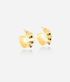 Boucles D'oreilles Rico (Acier Doré) -Zagbijoux Boutique SEC19970 01BLK WEB