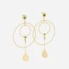 Boucles D'oreilles Rym (Acier Doré) -Zagbijoux Boutique SEC20511 01GRN WEB