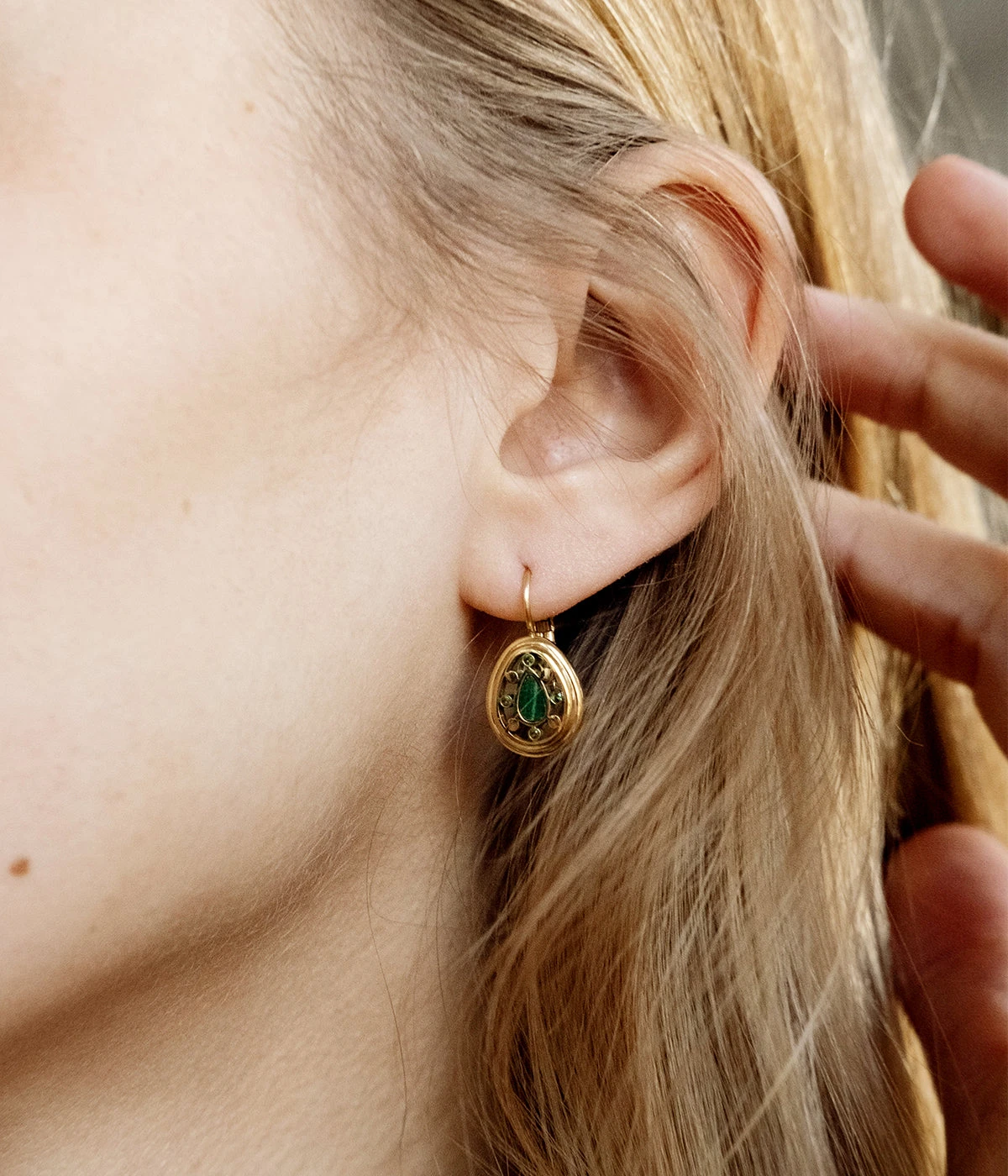 Boucles D'oreilles Florentine (Acier Doré) 5 Boucles D'oreilles Florentine (Acier Doré) – Image 3