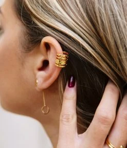 Earcuff Philippine (Acier Doré) -Zagbijoux Boutique SEH18395 01MAT P