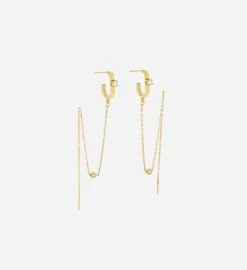 Boucles D'oreilles Fancy (Acier Doré)