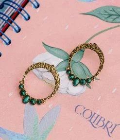 Boucles D'oreilles Cordelia (Acier Doré) 10 Boucles D'oreilles Cordelia (Acier Doré) -Zagbijoux Boutique SEL18435 01GRN NM1