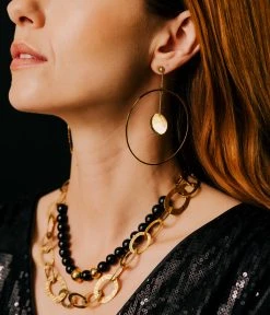 Boucles D'oreilles Giu (Acier Doré) -Zagbijoux Boutique SEL18589 01WHT