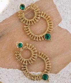 Boucles D'oreilles Nisrine (Acier Doré) -Zagbijoux Boutique SEL19973 01GRN NM