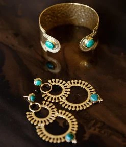 Boucles D'oreilles Nisrine (Acier Doré) -Zagbijoux Boutique SEL19973 01GRN NM2