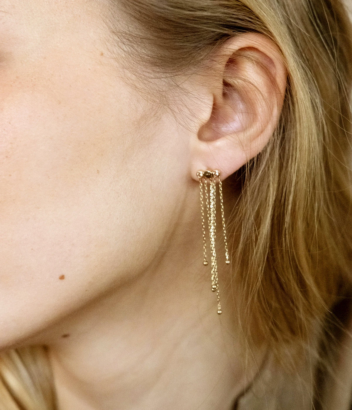 Boucles D'oreilles Alfie (Acier Doré) 4 Boucles D'oreilles Alfie (Acier Doré) – Image 2