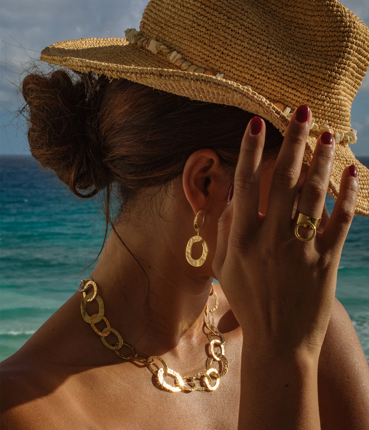 Boucles D'oreilles Rudy (Acier Doré) 6 Boucles D'oreilles Rudy (Acier Doré) – Image 4