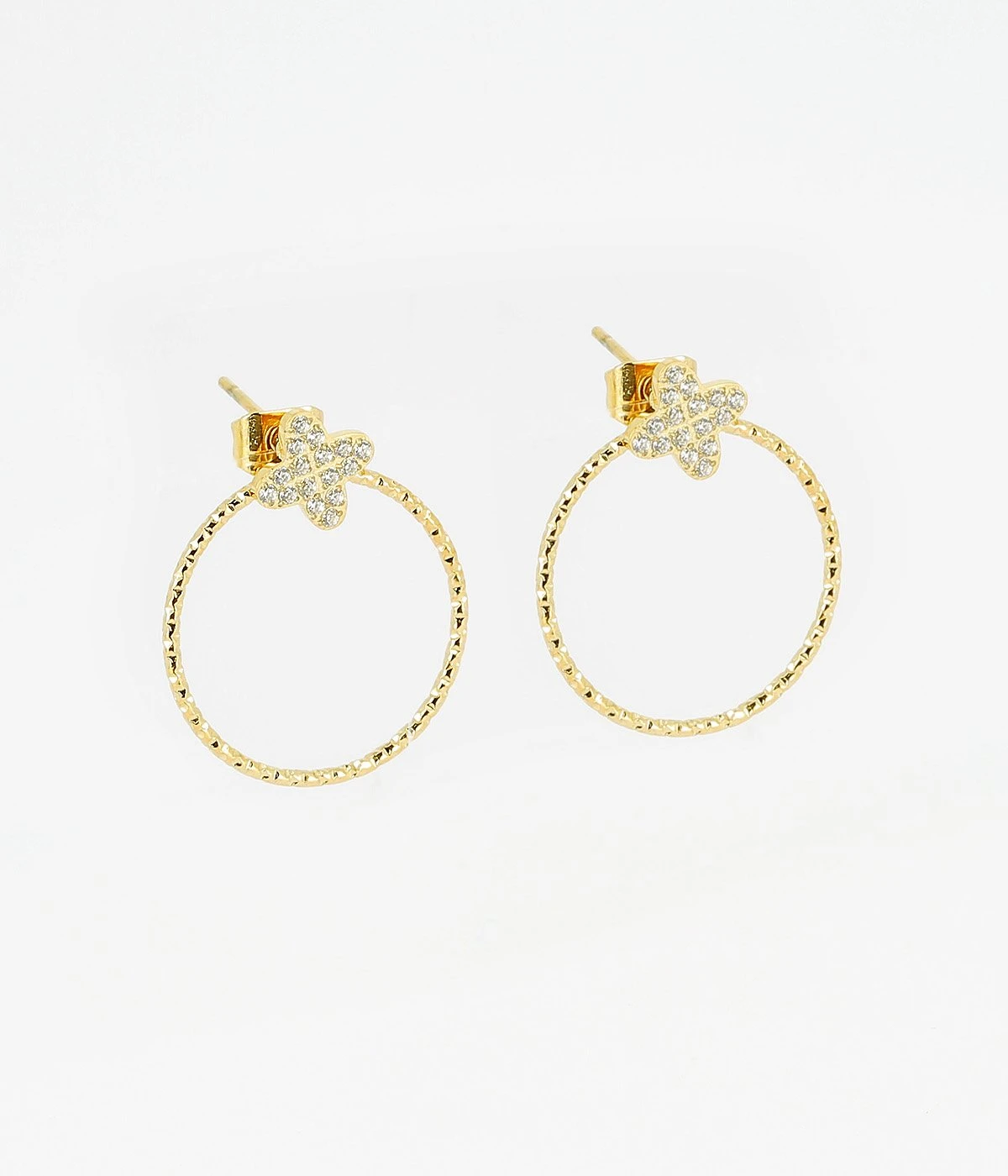 Boucles D'oreilles Jos (Acier Doré) 3 Boucles D'oreilles Jos (Acier Doré)