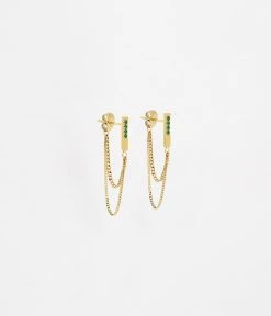 Boucles D'oreilles Sigiro (Acier Doré) -Zagbijoux Boutique SEM18284 01GRN WEB