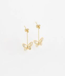 Boucles D'oreilles Mariposa (Acier Doré)