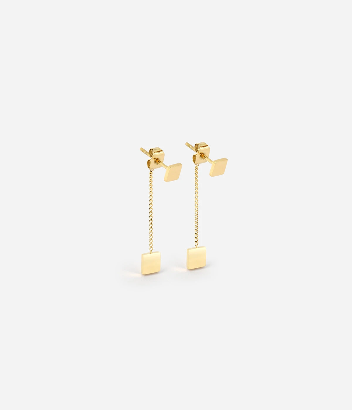 Boucles D'oreilles Cubico (Acier Doré) 3 Boucles D'oreilles Cubico (Acier Doré)