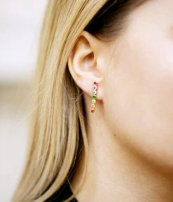 Boucles D'oreilles Rainbow (Acier Doré) -Zagbijoux Boutique SEM20390 01MIX P2