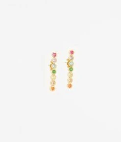 Boucles D'oreilles Rainbow (Acier Doré)