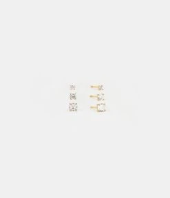 Boucles D'oreilles Zico (Acier Doré)