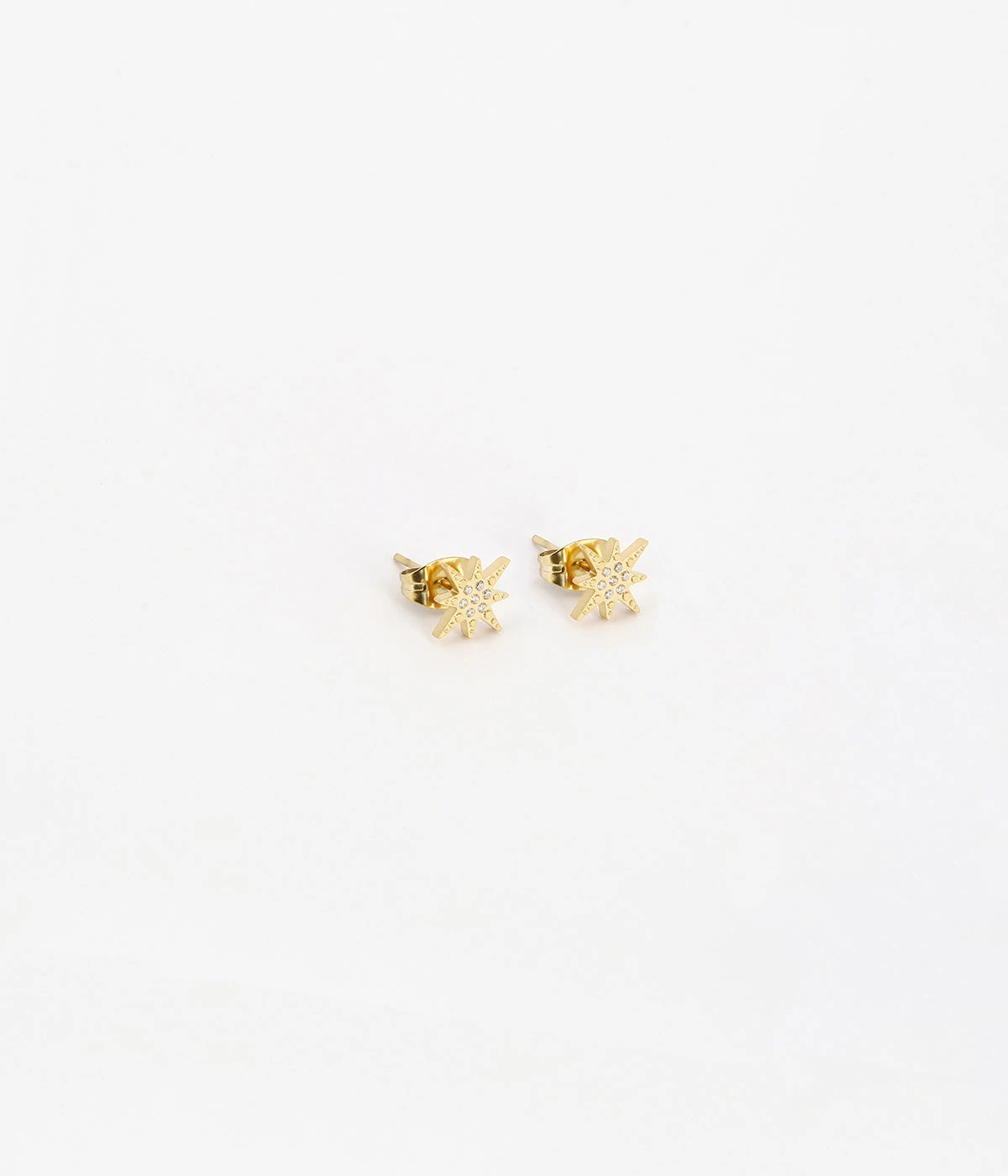 Boucles D'oreilles Puces Isaac (Acier Doré) 3 Boucles D'oreilles Puces Isaac (Acier Doré)