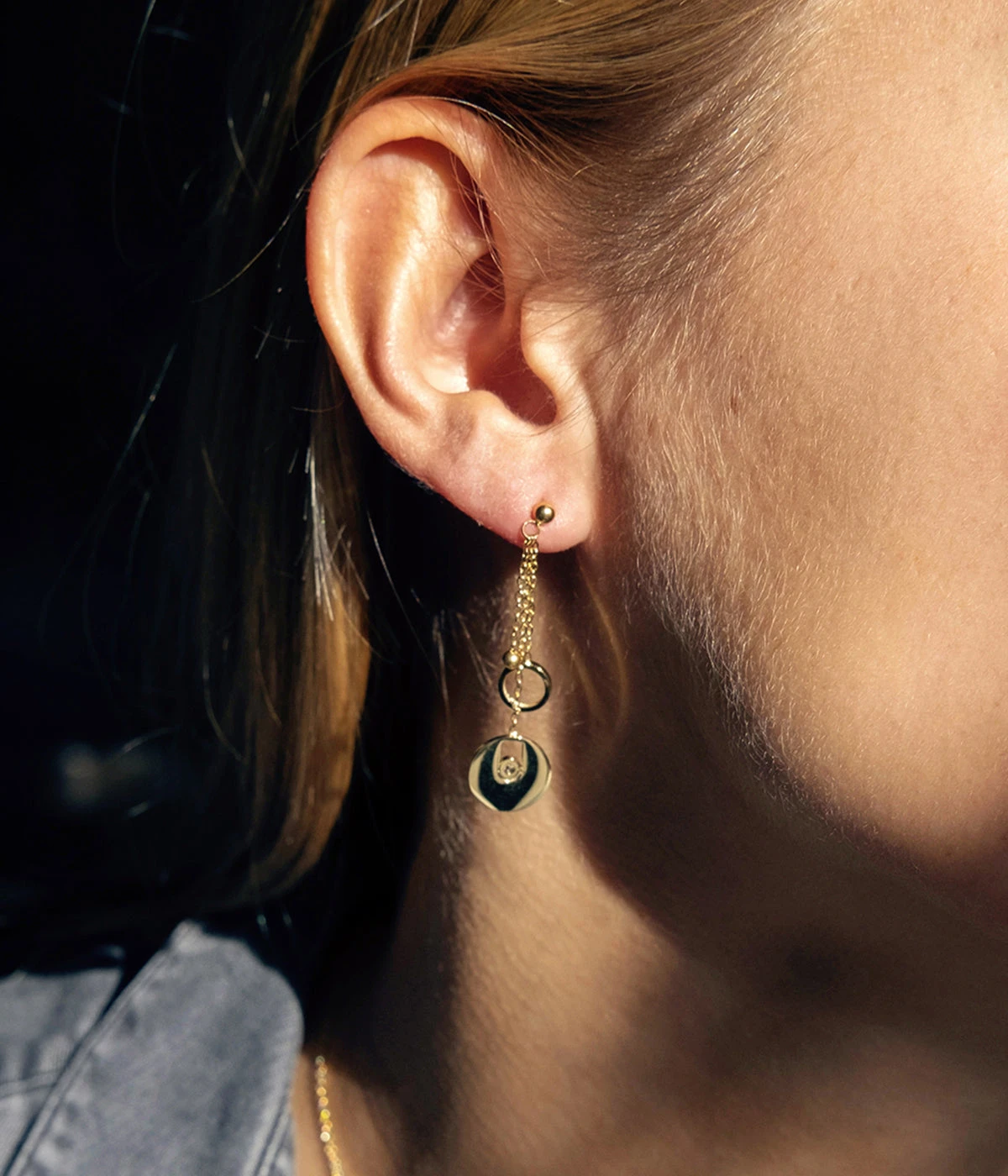 Boucles D'oreilles Ambre (Acier) 4 Boucles D'oreilles Ambre (Acier) – Image 2