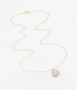 Sautoir Button (Acier Doré)