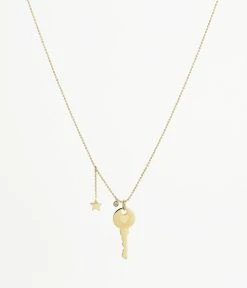 Sautoir Key (Acier Doré)