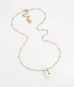 Collier Trisha (Acier Doré) -Zagbijoux Boutique SNM16092 01WHT WEB